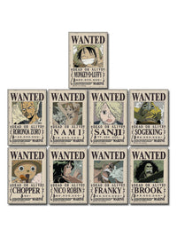 Set of One Piece Straw Hat Crew Wanted Poster Stickers Shadow Anime
