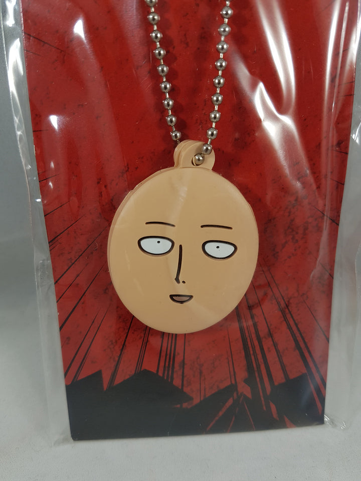 One Punch Man Saitama Face Keychain - OPM Anime Key Accessory