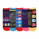 Pac-Man Retro Pixel Characters 5-Pair Ankle Socks