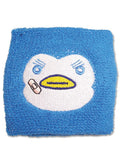 Blue Penguindrum Wristband with a Penguin Face design on a white background