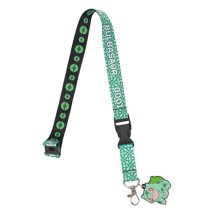 Lanyard with Bulbasaur design on a white background