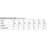 Pokemon Pikachu All Over Sleep Pants Size Chart