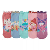 Sanrio Hello Kitty & Friends Floral Women's Ankle Socks 5-Pack