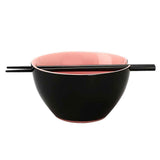 Sanrio Kuromi Ceramic Ramen Bowl With Chopsticks Back