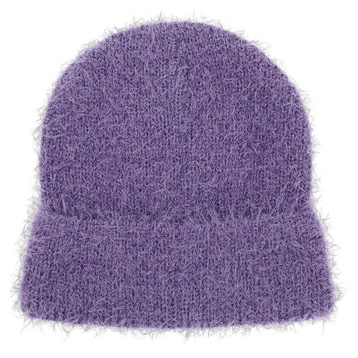 Sanrio Kuromi Fuzzy Purple Beanie Hat Back