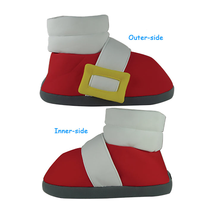 Sonic The Hedgehog Costume Plush Slippers Outer and Inner Side
