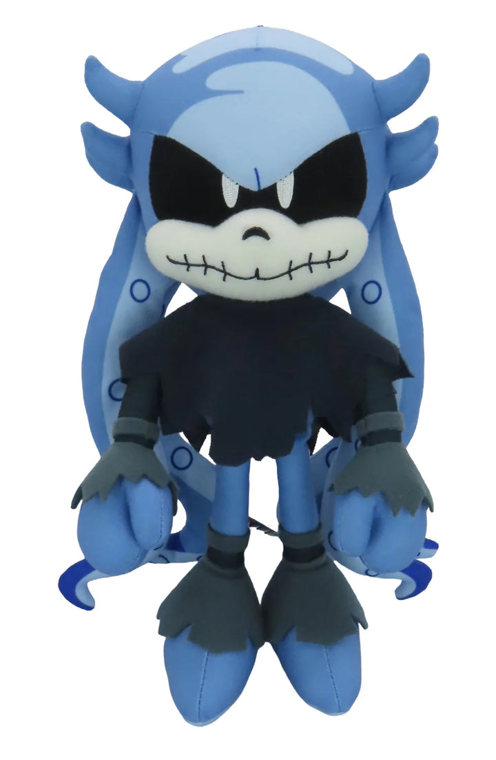 Sonic Mimic The Octopus blue and black plush toy with a menacing expression on a white background