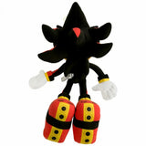 Back of Shadow The Hedgehog Plush toy character with black, red, and yellow colors on a white background