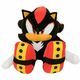 A plush toy of Shadow the Hedgehog from Sonic Prime, featuring his signature black, red, yellow, and white color scheme, set against a plain white background.