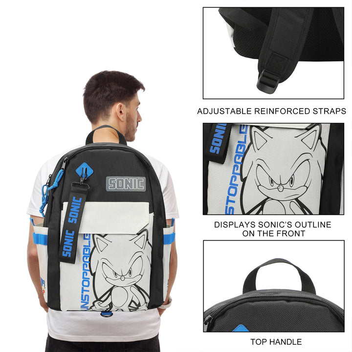Sonic The Hedgehog Sonic Built-Up Backpack