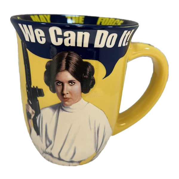 Star Wars Leia We Can Do It Yellow Ceramic Mug 16 oz
