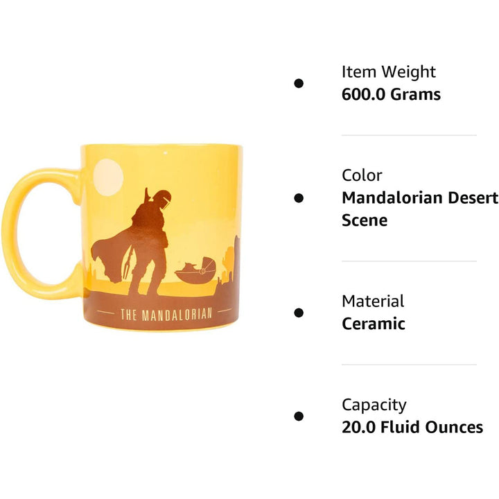 Star Wars Mandalorian Desert Scene Ceramic Mug 20 oz Product Details