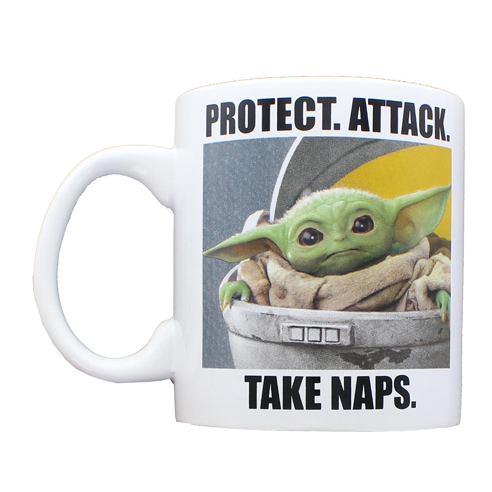Star Wars The Mandalorian Protect Attack Snack 20oz Mug