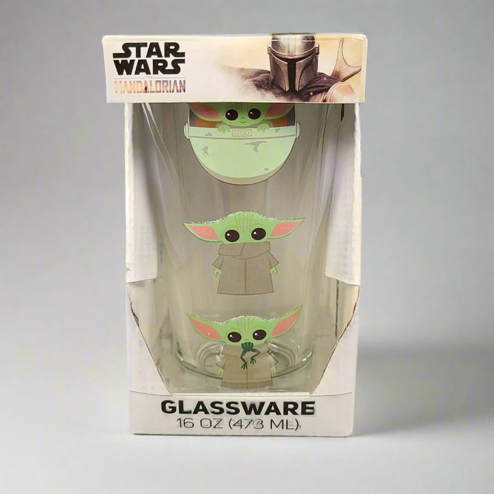 Star Wars The Mandalorian Grogu Pint Glass 16 oz