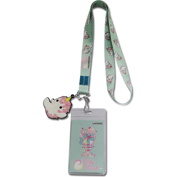 Tasty Peach Vanilla Berry Nomwhal Lanyard With Charm