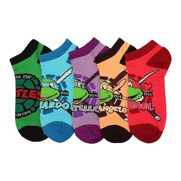 Teenage Mutant Ninja Turtles Retro Ankle Socks 5-Pack Set