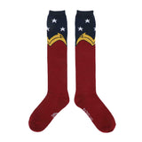 Wonder Woman Knee High Socks Laid Flat