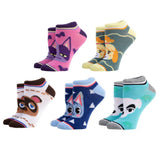 Animal Crossing Characters 5-Pair Ankle Socks - Shadow Anime