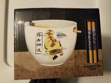 Avatar The Last Airbender Ceramic Ramen Bowl Set With Wooden Chopsticks - Shadow Anime