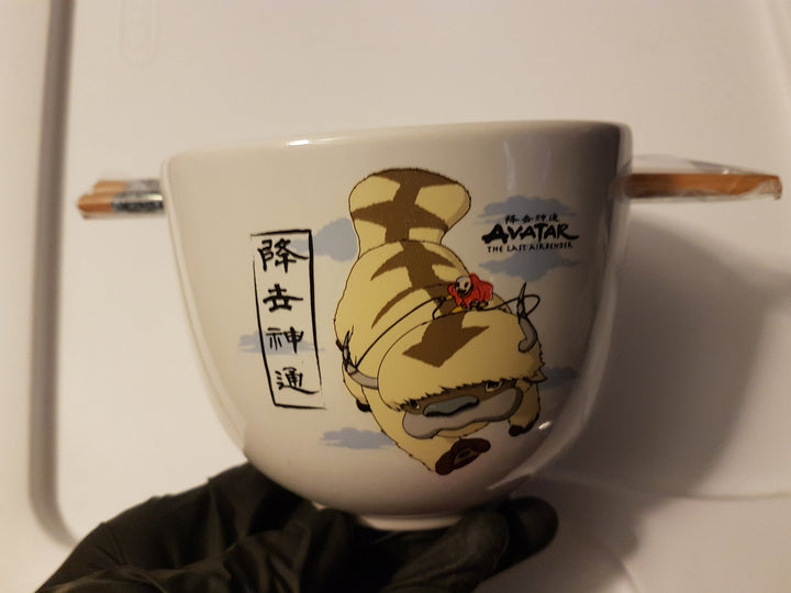 Avatar The Last Airbender Ceramic Ramen Bowl Set With Wooden Chopsticks - Shadow Anime