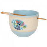 Disney Stitch Cup Noodles Ceramic Ramen Bowl Set With Wooden Chopsticks