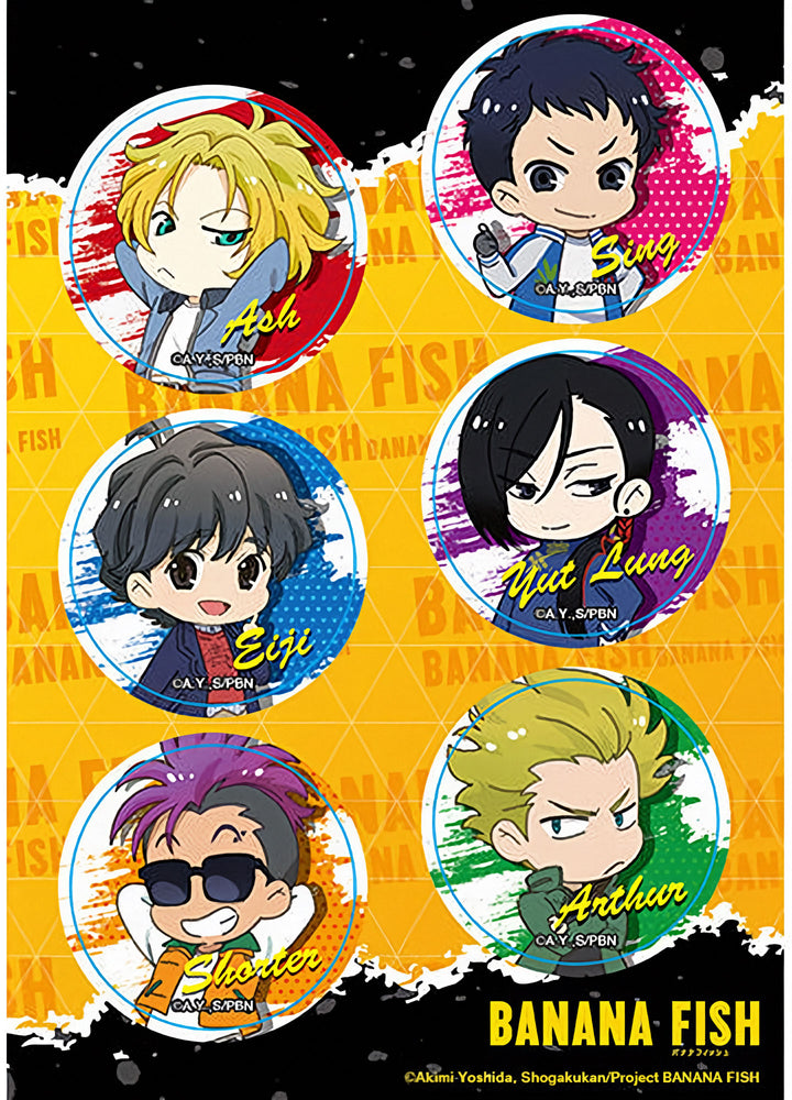 Set of character stickers from the anime 'Banana Fish' on a sticker sheet