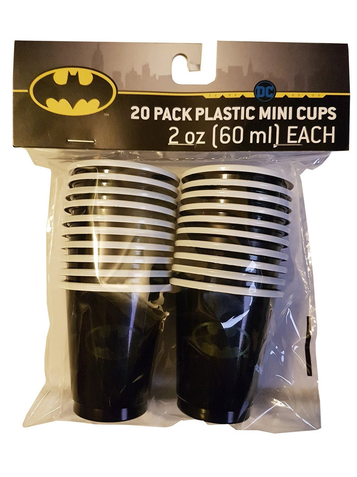 Batman Logo 20 Pack Plastic Mini Cups 2 oz BPA Free - Shadow Anime