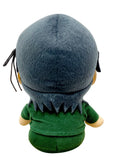 Black Butler Ciel Phantomhive sitting pose plush doll back view showing dark blue hair texture green Victorian jacket back and sitting pose construction by Great Eastern Entertainment