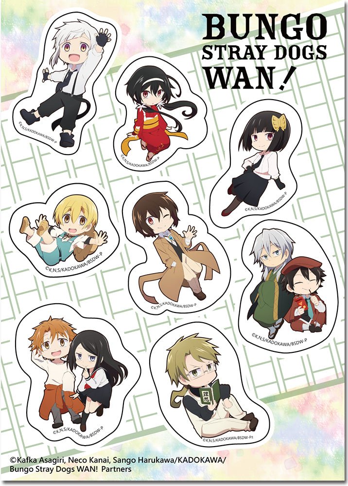 Bungo Stray Dogs Wan Group Sticker Set - Shadow Anime