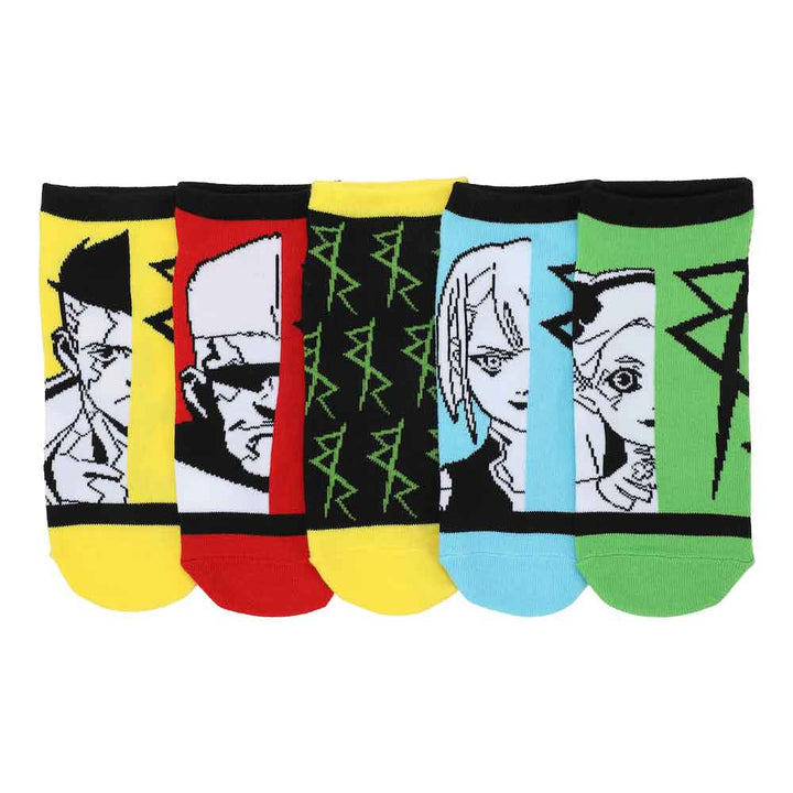 Cyberpunk EdgeRunners Characters Ankle Socks 5-Pack Set - Shadow Anime