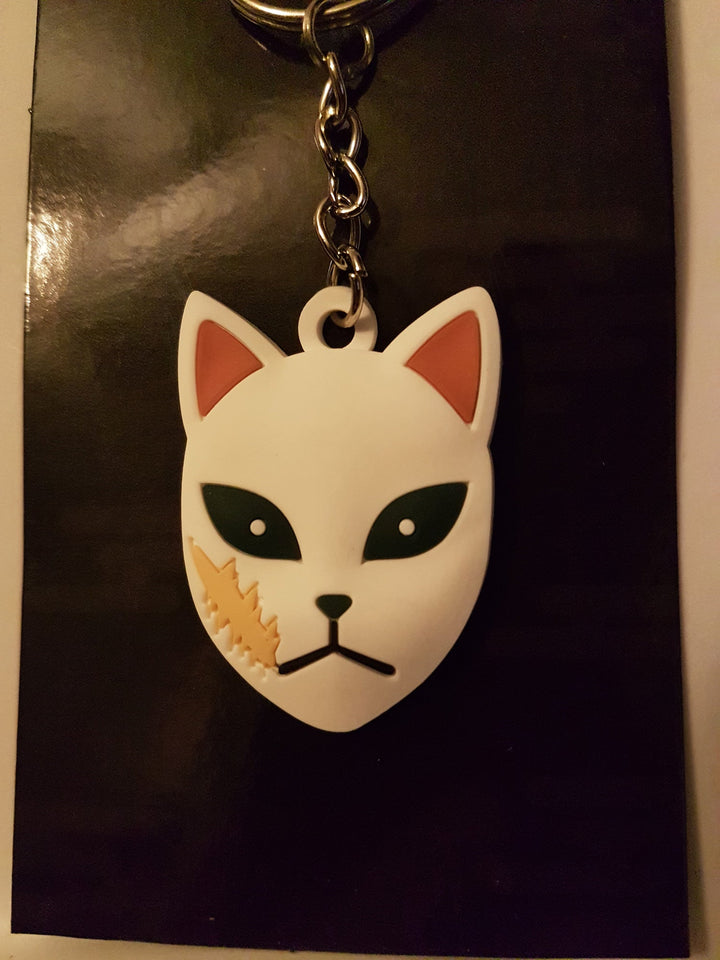 Demon Slayer Sabito Warding Mask Keychain - Shadow Anime