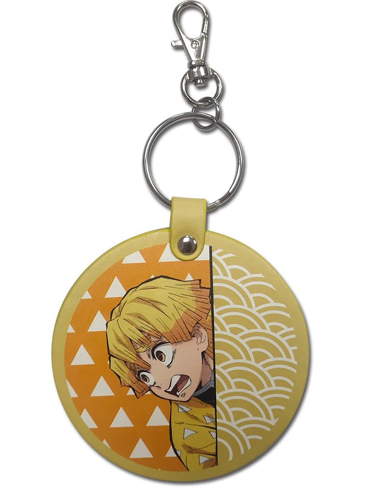 Demon Slayer Zenitsu Round PU Keychain - Shadow Anime