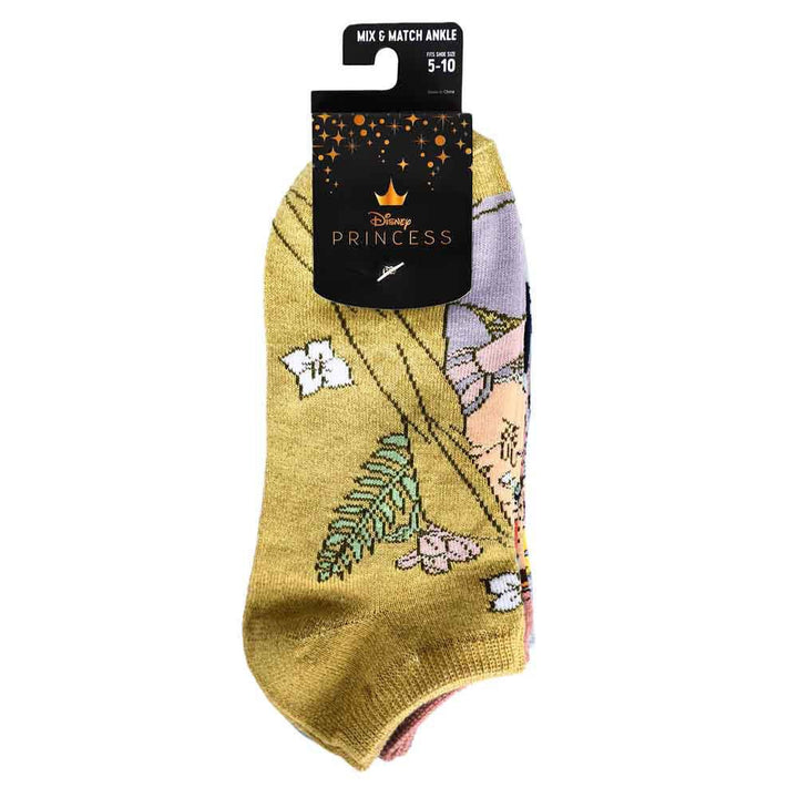 Disney Princess Floral 5-Pair Ankle Socks - Shadow Anime