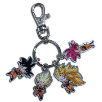 Dragon Ball Super Goku Forms Metal Keychain - Shadow Anime