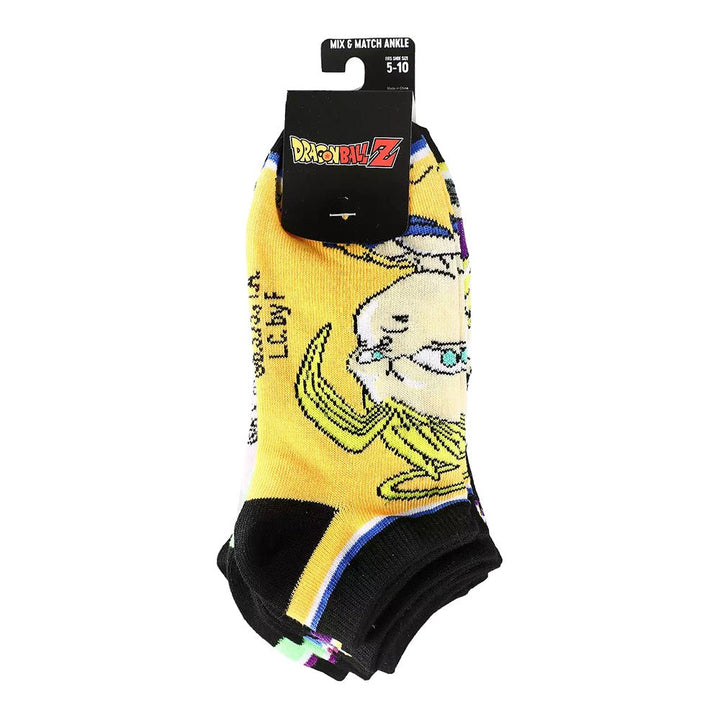 Dragon Ball Z Heroes & Villains 5-Pair Ankle Socks - Shadow Anime