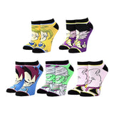 Dragon Ball Z Heroes & Villains 5-Pair Ankle Socks - Shadow Anime