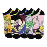 Dragon Ball Z Heroes & Villains 5-Pair Ankle Socks - Shadow Anime