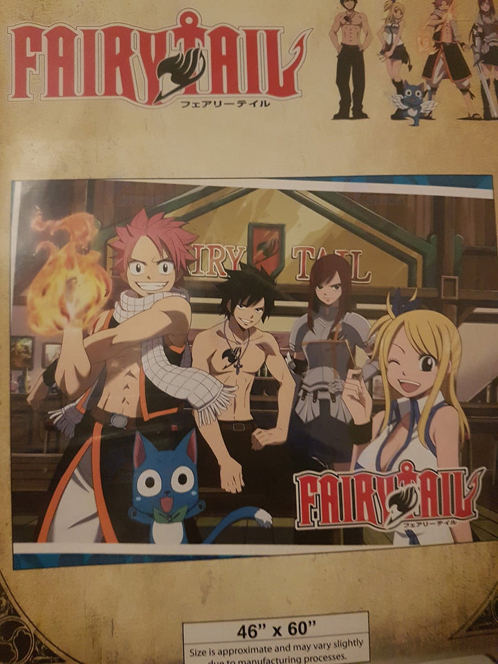 Fairy Tail Group In Bar Fleece Throw Blanket - Shadow Anime