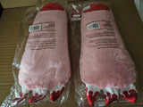 Back of Gloomy Bear Costume Plush Paw Arm Gloves packaging showing plain pink plush reverse side with GEE licensing label and barcode confirming official Gloomy Bear merchandise by Great Eastern Entertainment Mori Chack rated 15 and up