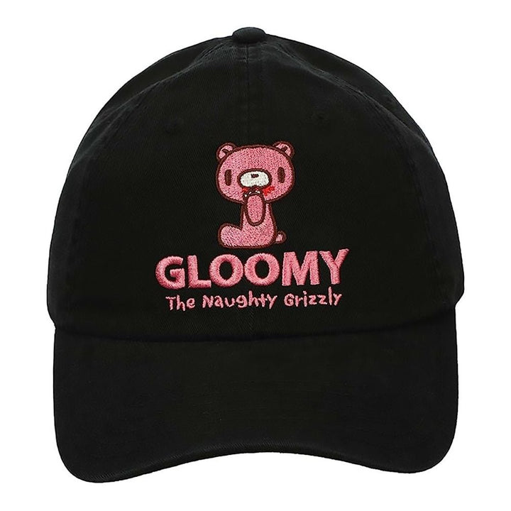 Gloomy Bear Heavy Wash Black Unisex Dad Cap - Shadow Anime