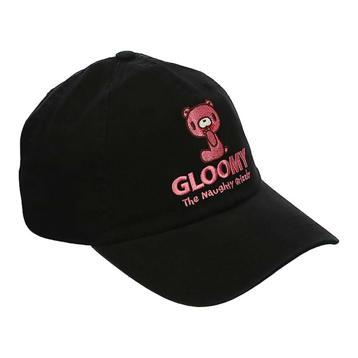 Gloomy Bear Heavy Wash Black Unisex Dad Cap - Shadow Anime