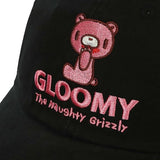 Gloomy Bear Heavy Wash Black Unisex Dad Cap - Shadow Anime