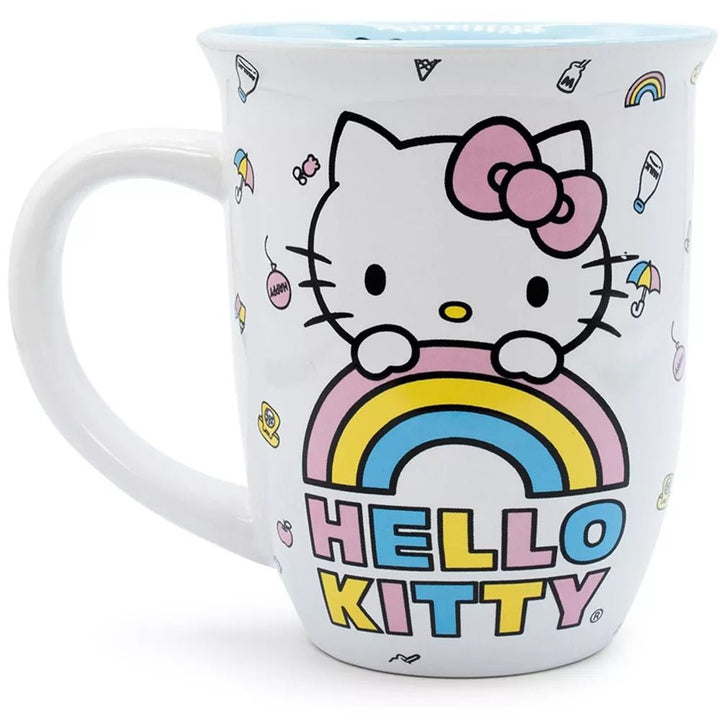 Hello Kitty Pastel Rainbow Ceramic Mug 16 oz - Shadow Anime