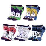 Hunter x Hunter Chibi Characters Ankle Socks 5 Pack - Shadow Anime