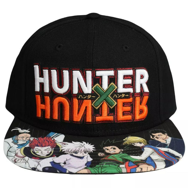 Hunter x Hunter Logo Gon & Killua Flat Bill Snapback Hat - Shadow Anime