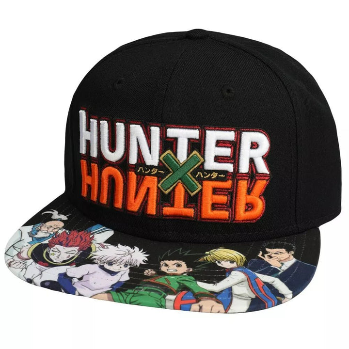 Hunter x Hunter Logo Gon & Killua Flat Bill Snapback Hat - Shadow Anime