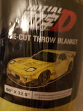 Initial D Yellow RX7 Die Cut Throw Blanket - Shadow Anime
