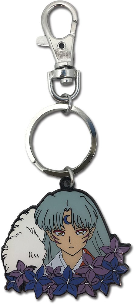 Inuyasha Sesshomaru Flowers Metal Keychain - Shadow Anime