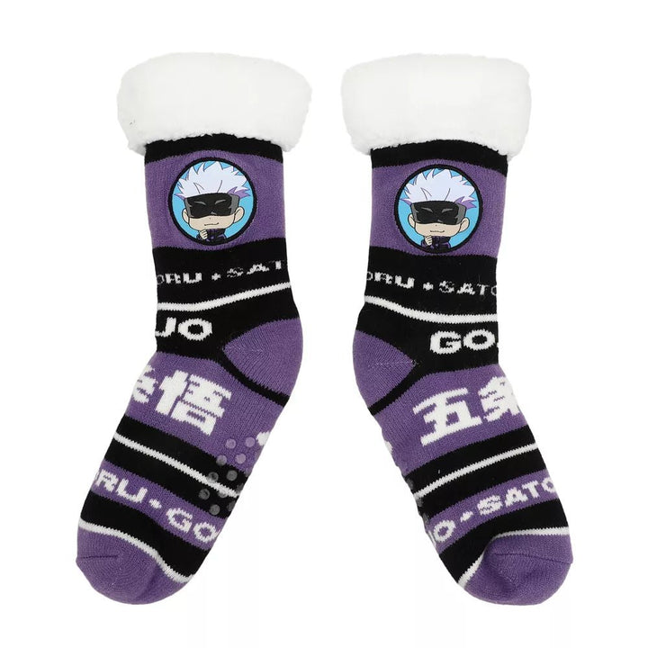 Jujutsu Kaisen Gojo Satoru Faux Fur Lined Crew Socks - Shadow Anime