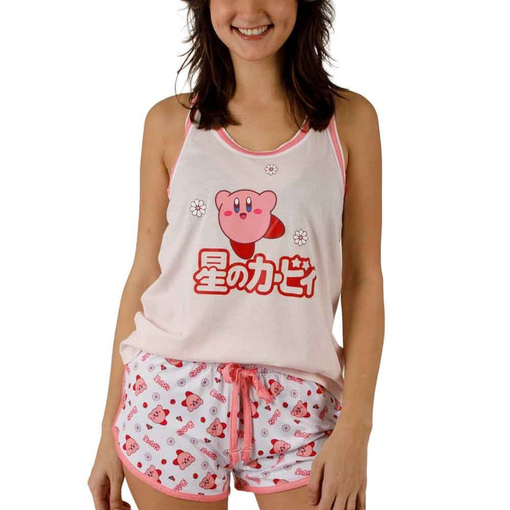 Kirby Daisies Tank Top & Shorts Sleepwear Set - Shadow Anime